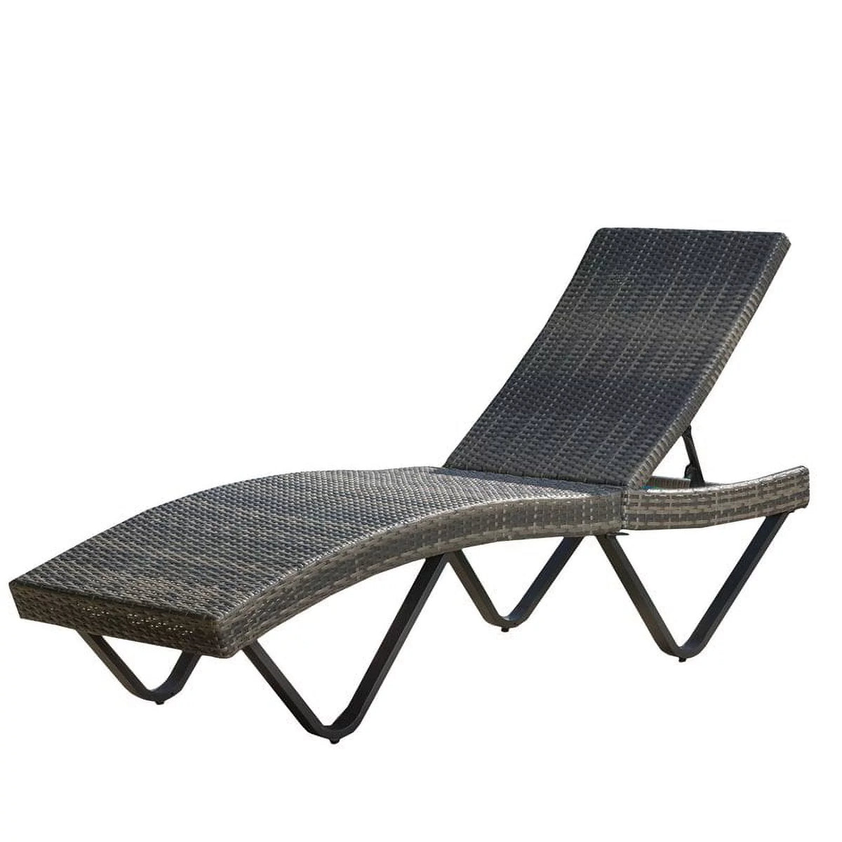 Grey Single Chaise Lounger P287798