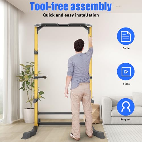 Heavy Duty 1000LB Power Cage Squat Rack with Adjustable Pull-Up Bar O63578