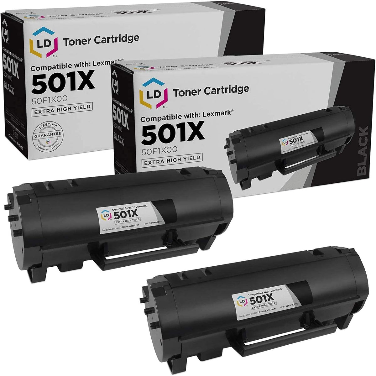 Black Extra High Yield Toner Cartridge 3-Pack D100