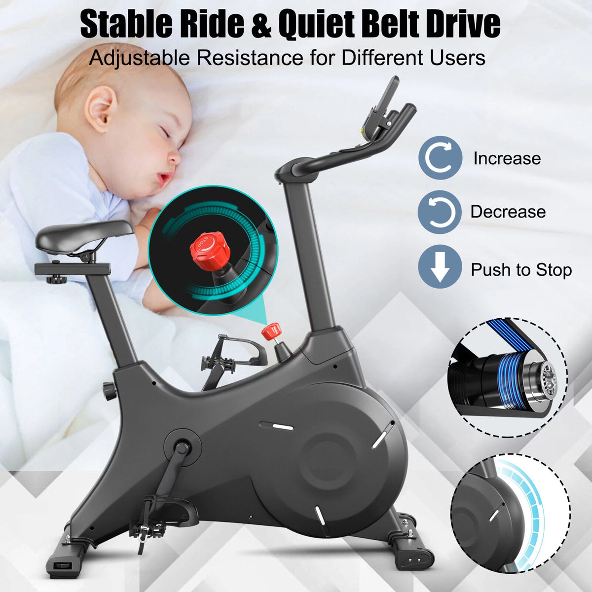 Magnetic Resistance Stationary Exercise Bike P56058