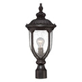 Black 1-Light Outdoor Post Mount Light Fixture K7809