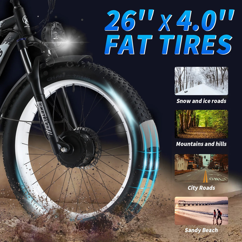48V 23Ah Dual Motor AWD Electric Bike F45390