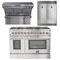 48 Inch Dual Fuel Range, Wall Mount Range Hood, 60 Inch Refrigerator W1165