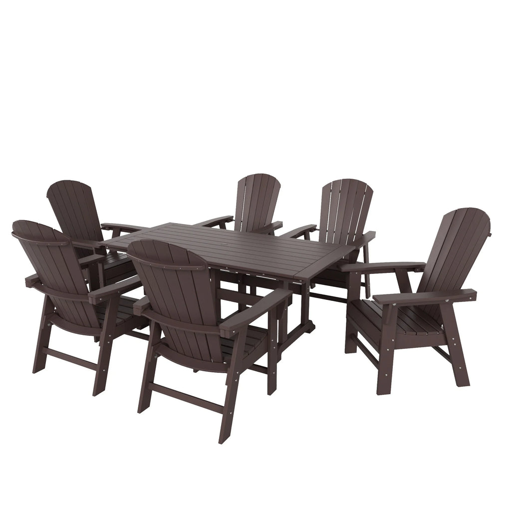 7-Piece All Weather Outdoor Dining Set with Armchairs B53145