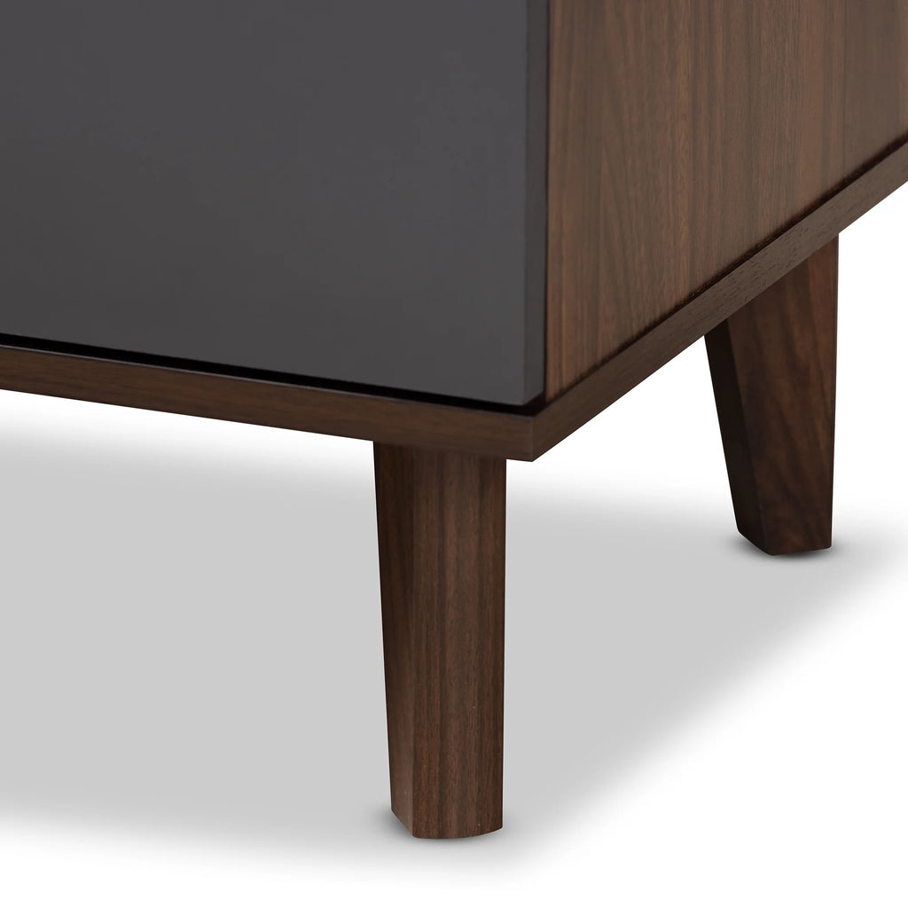 Walnut Brown and Grey Finished Wood TV Stand E468779